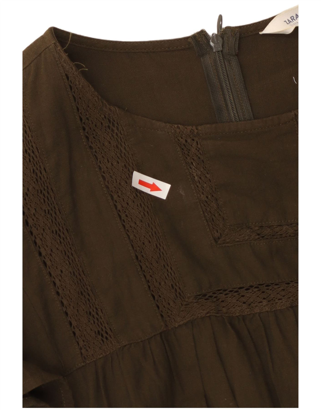 Zara Combishort Femme UK 14 Kaki Moyen