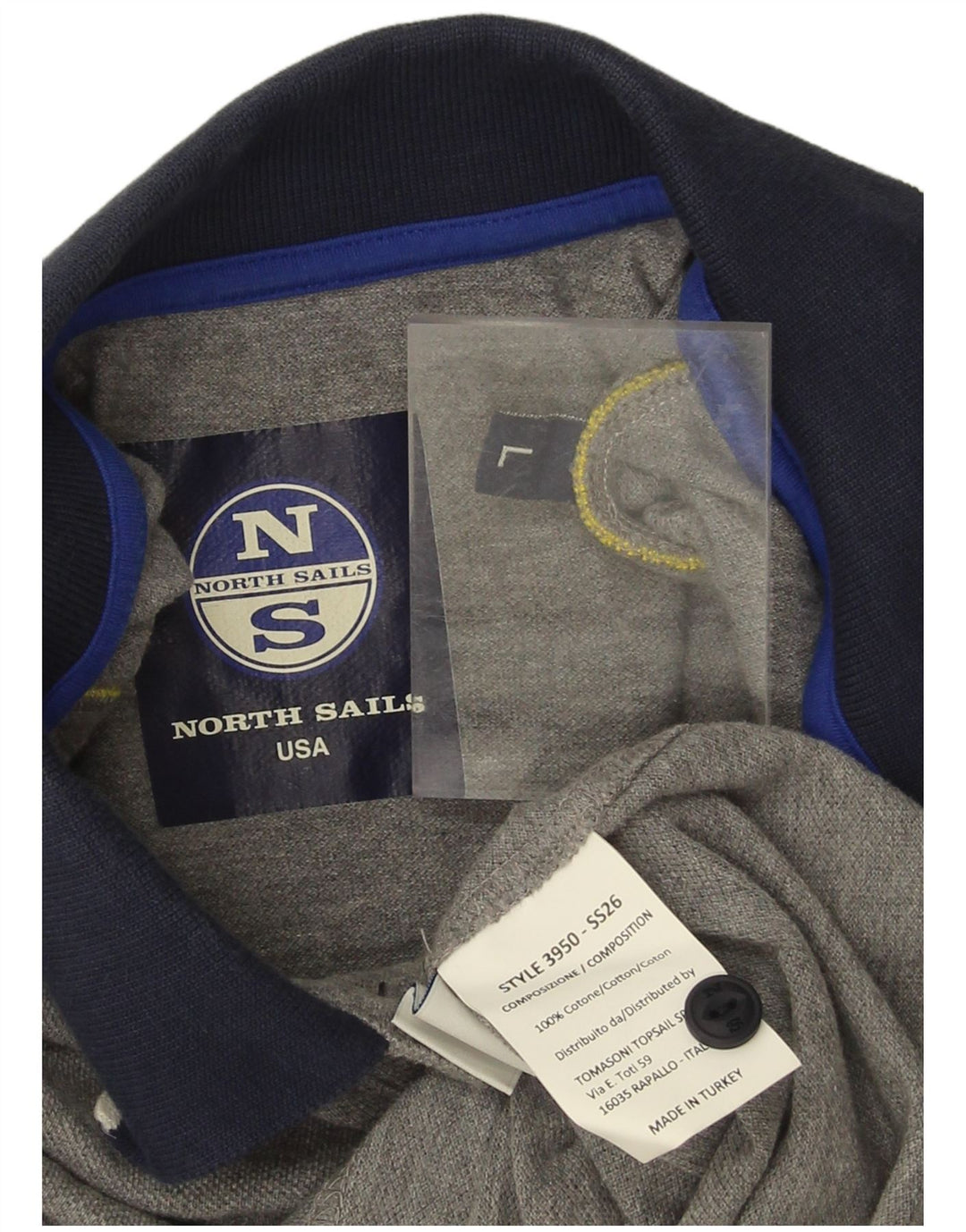 North Sails Polo Graphique Homme Grand Gris Coton