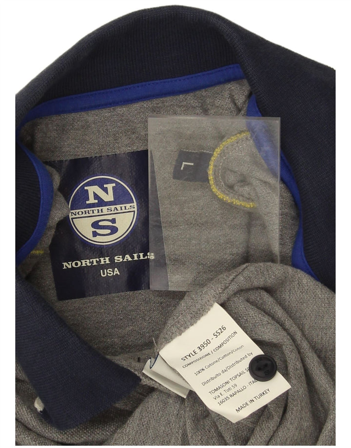 North Sails Polo Graphique Homme Grand Gris Coton