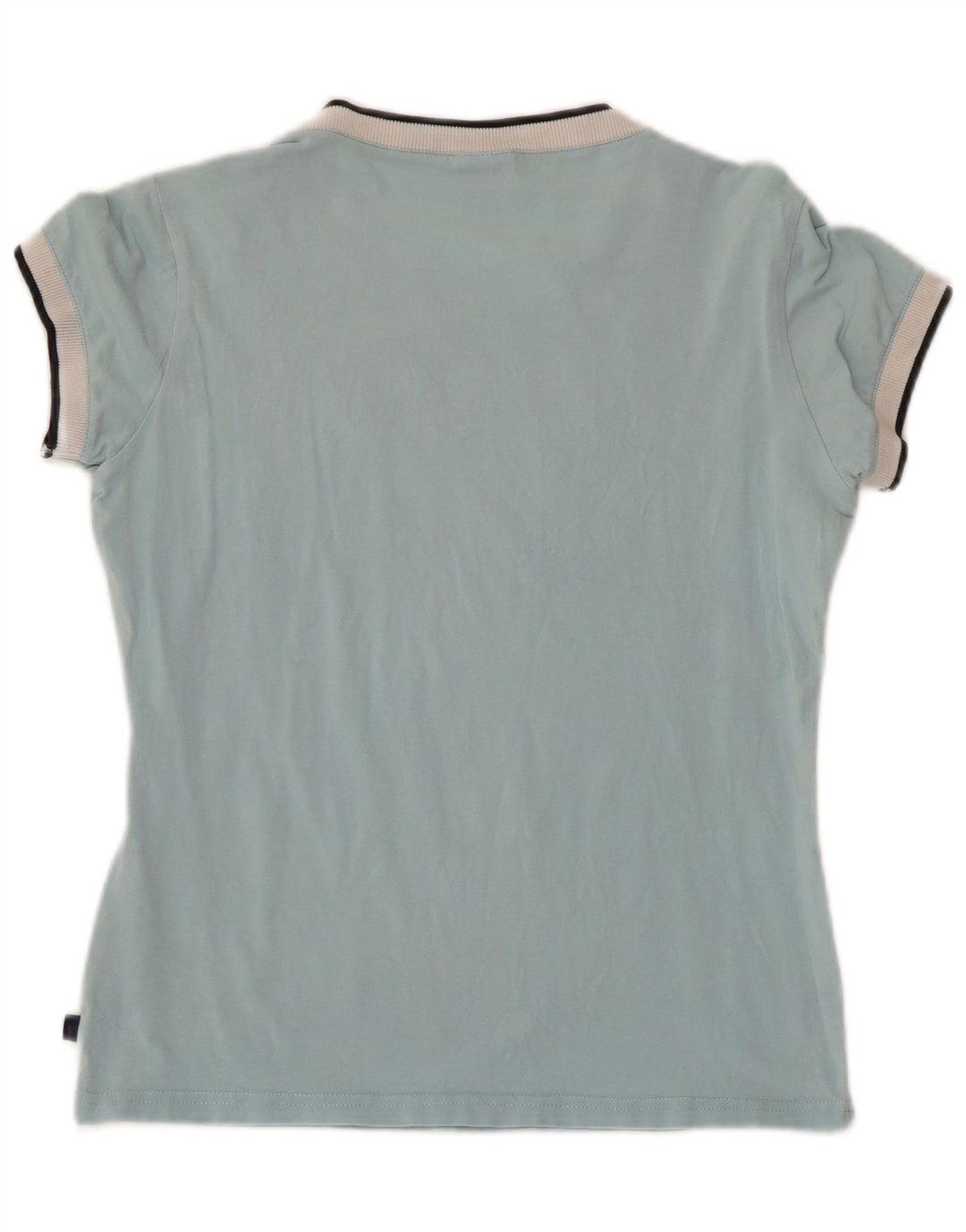 ASICS T-shirt graphique pour femme UK 12 Bleu moyen Coton