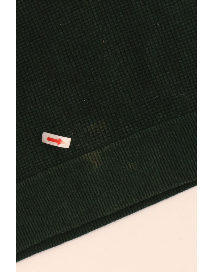 Marks & Spencer Pull à col zippé pour homme Large Vert Polyester