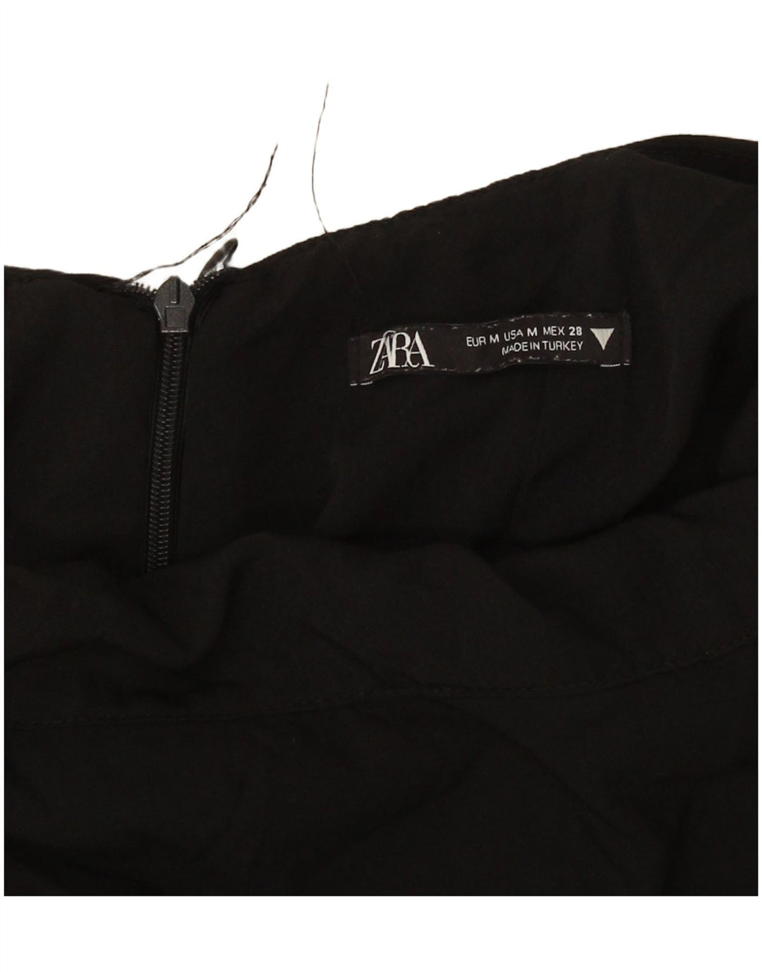 Zara Mini robe à épaules dénudées pour femme UK 14 Noir moyen