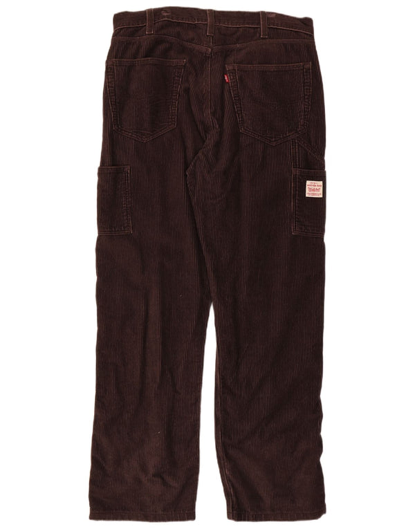 Levi's Pantalon cargo droit en velours côtelé W34 L34 Homme Marron Coton