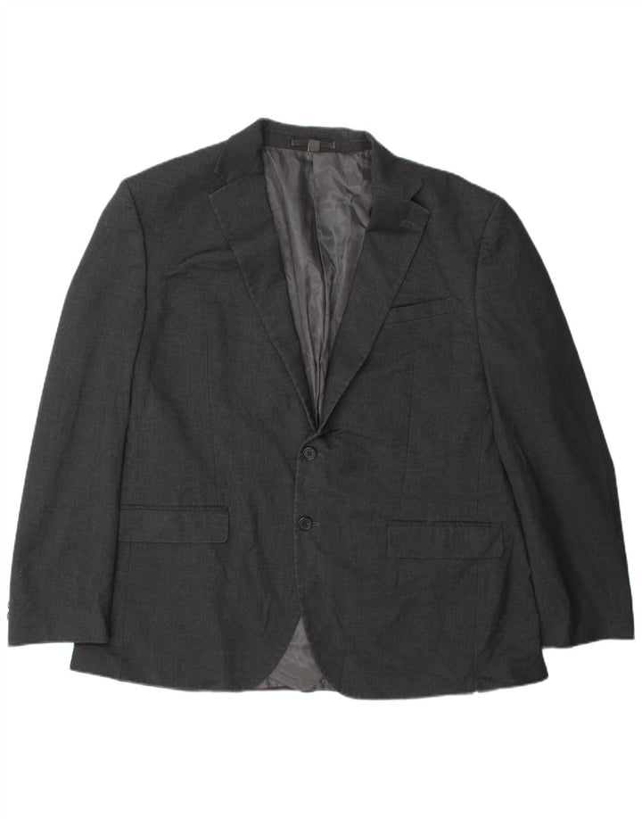 Marks & Spencer Veste blazer coupe régulière à 2 boutons pour homme Taille 44 XL Gris