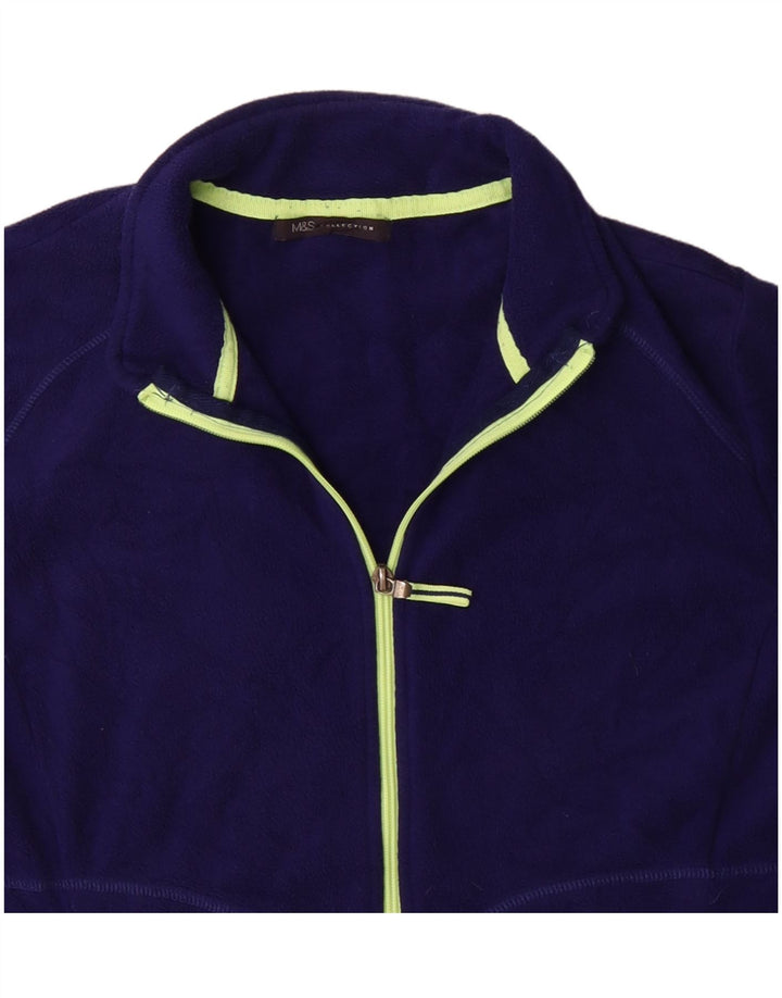 Marks & Spencer Veste polaire pour femme UK 20 2XL Violet Polyester