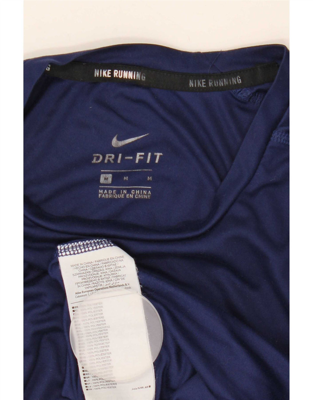 Nike Haut Dri Fit à manches longues pour homme Bleu marine moyen Polyester