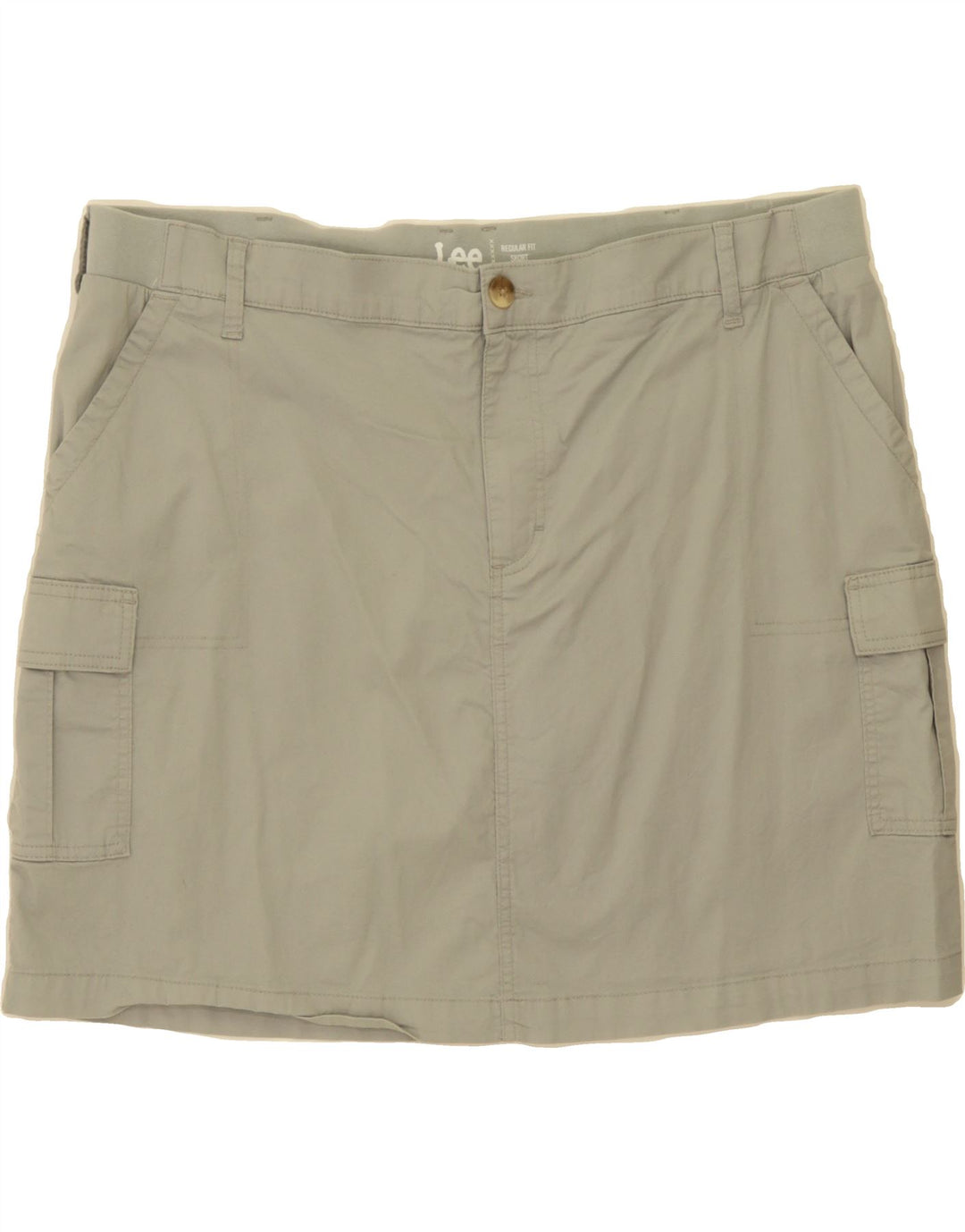 LEE Womens Mid Rise Regular Fit Cargo Skirt US 22 3XL W44  Beige Polyester Vintage Lee and Second-Hand Lee from Messina Hembry 