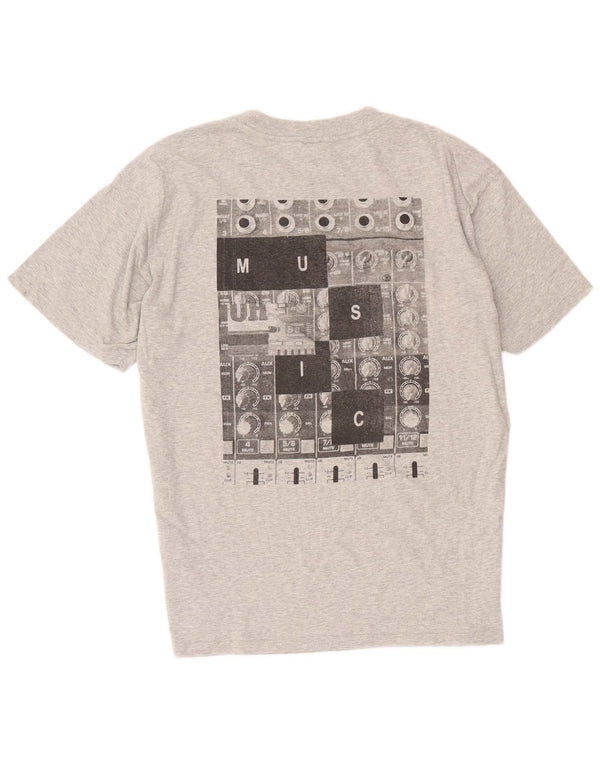 Diesel T-Shirt Graphique Homme Gris Moyen Moucheté Coton