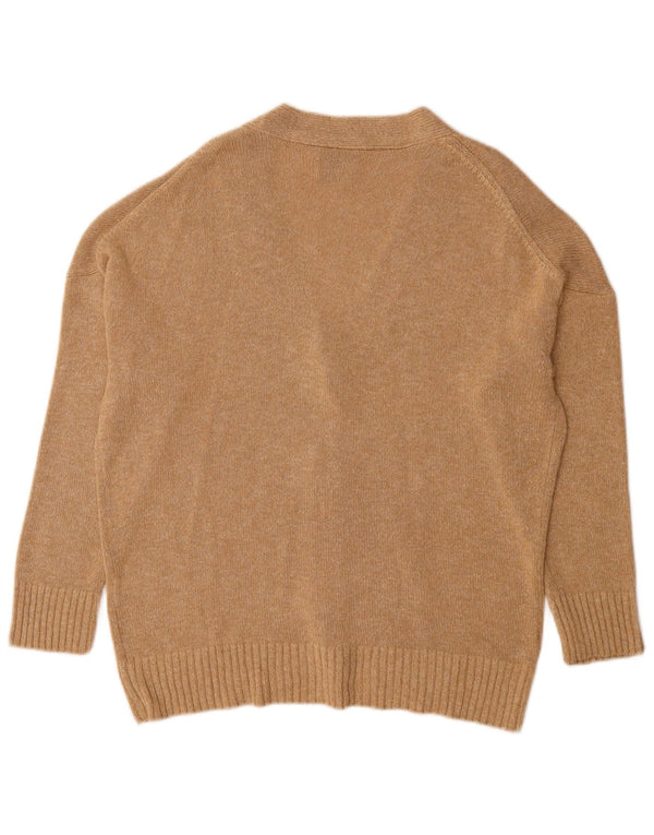 Massimo Dutti Cardigan pour femme en viscose beige moyen UK 44