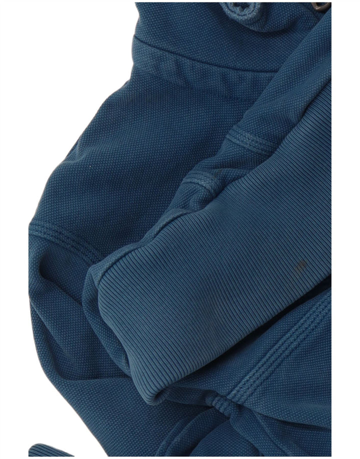 FAT FACE Sweat-Shirt Col Zippé Homme Bleu Moyen Coton