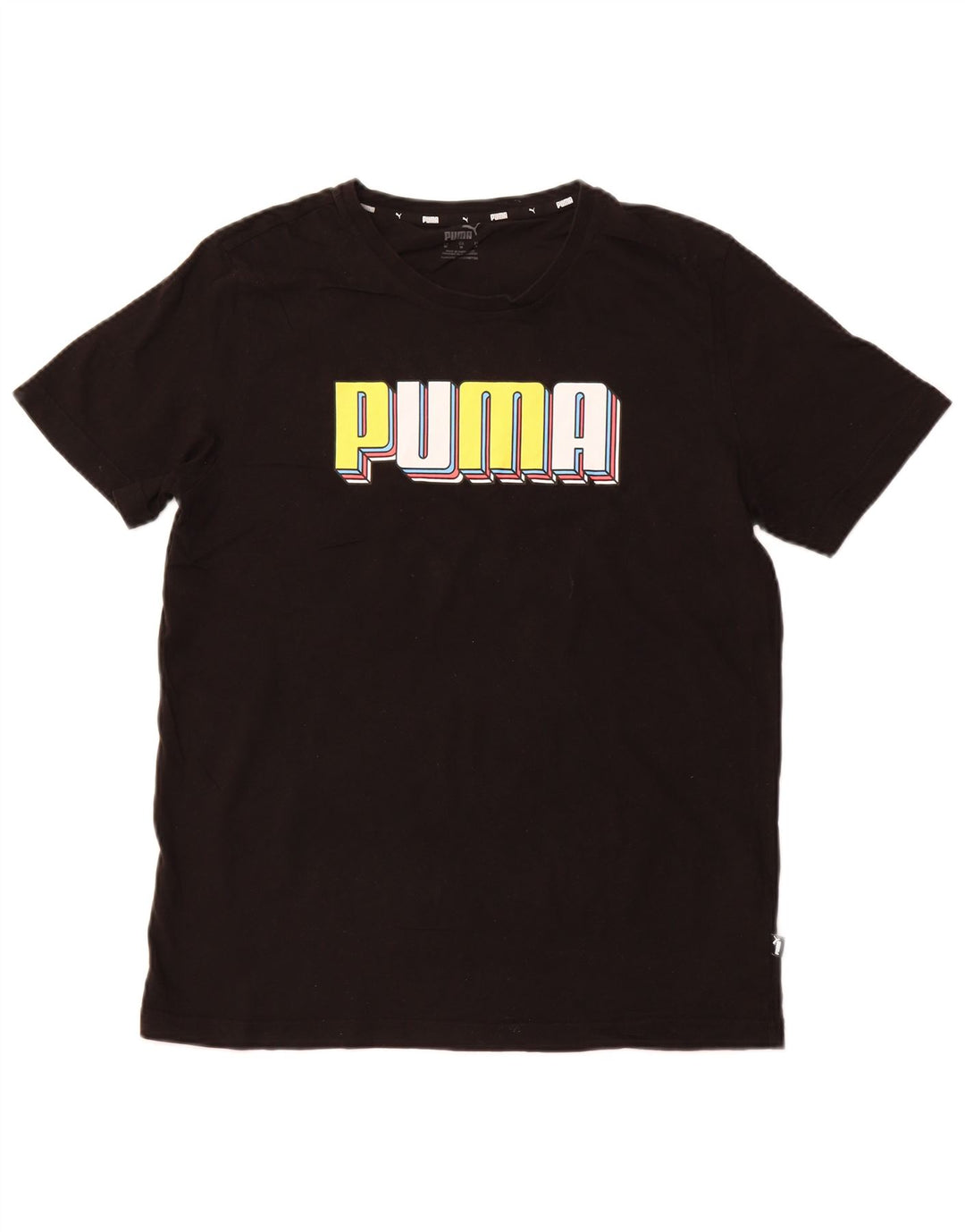 PUMA T-Shirt Graphique Homme Noir Moyen Coton Sports
