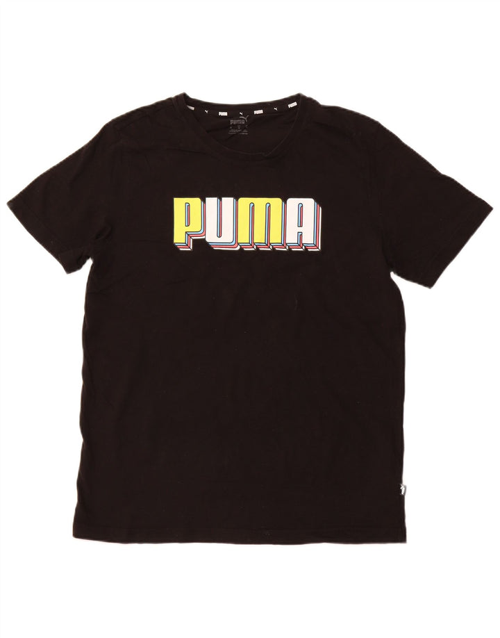 PUMA T-Shirt Graphique Homme Noir Moyen Coton Sports