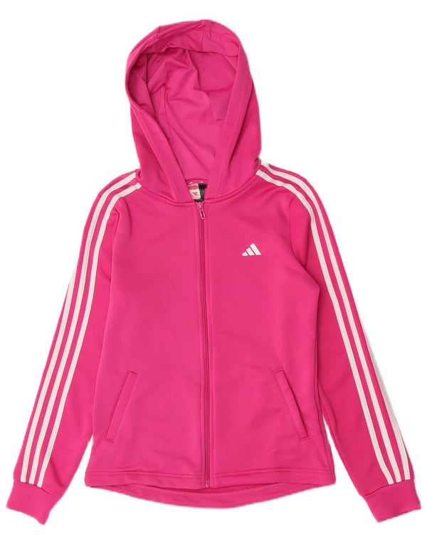 Adidas Pull à capuche zippé fille 14-15 ans Rose Polyester