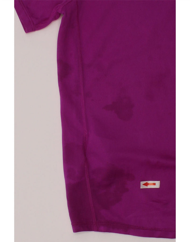 Asics T-Shirt Garçon 10-11 Ans Petit Violet Rayé Polyester