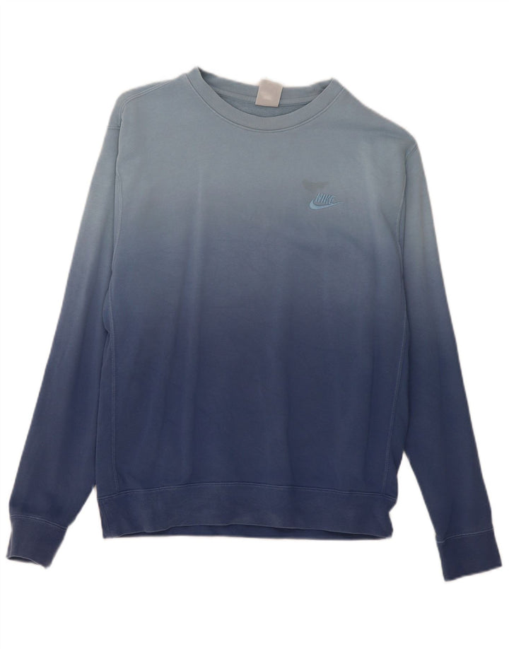 Nike Sweat-shirt en coton tie-dye bleu moyen pour homme