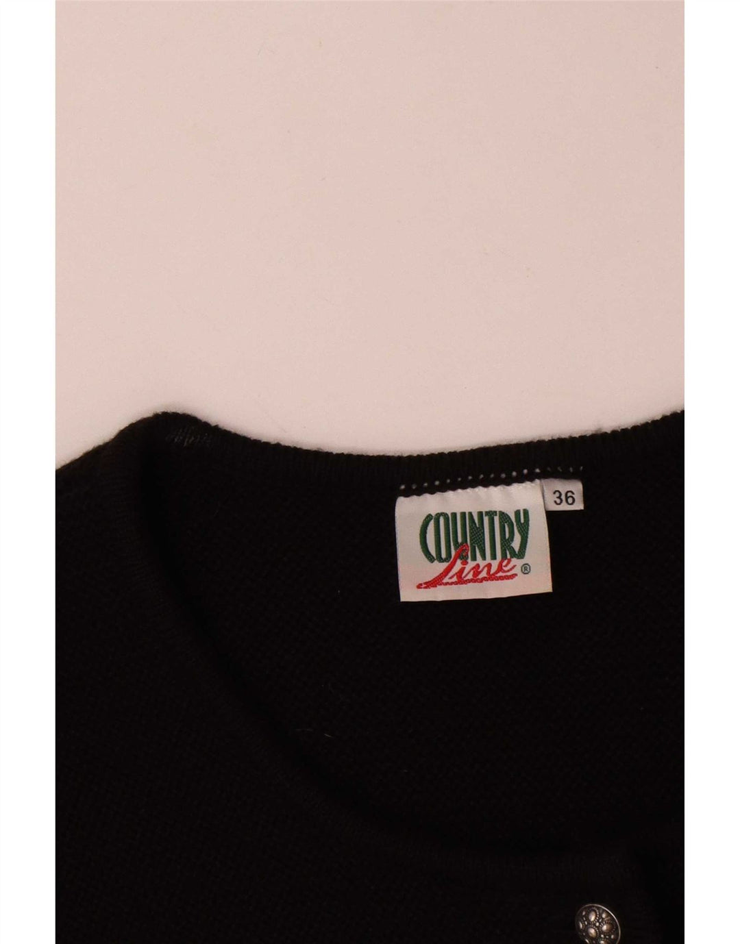 Country Line Pull Cardigan Femme EU 36 Petit Noir Polyacrylique