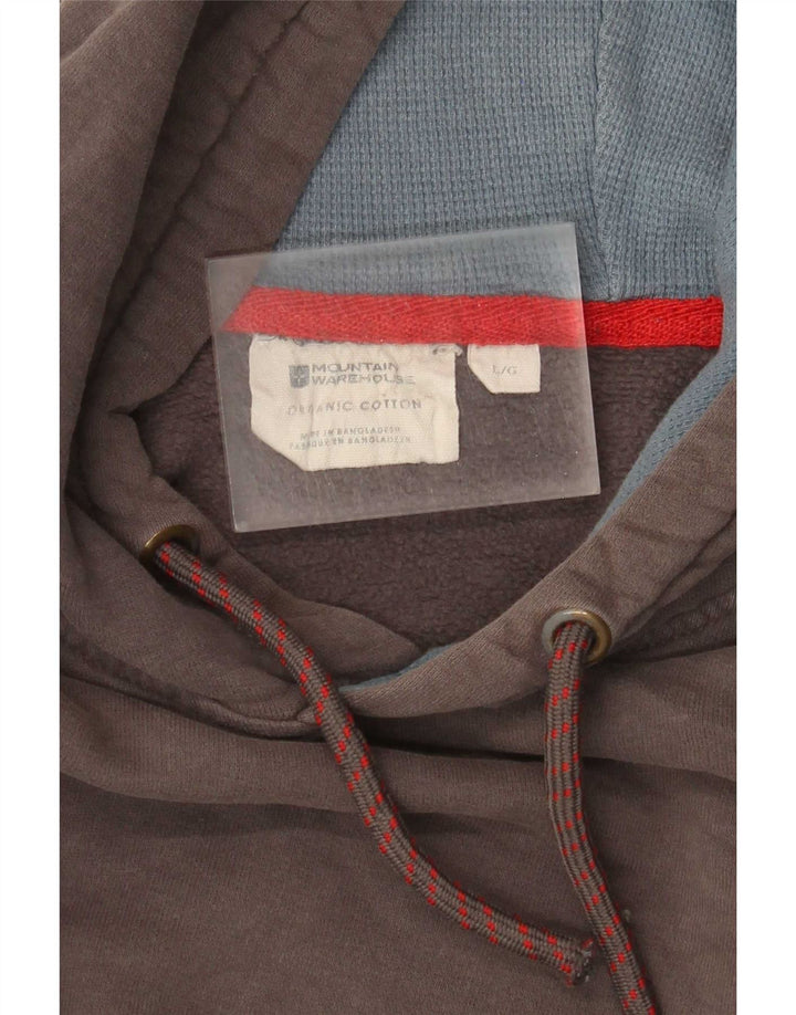 Mountain Warehouse Pull à capuche pour homme en coton gris Taille L