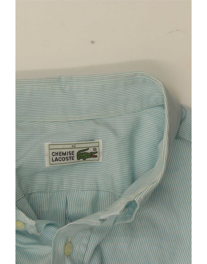 Lacoste Chemise à manches courtes pour homme Taille 42 Grand Bleu