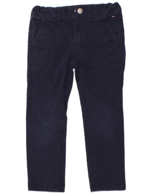 Tommy Hilfiger Pantalon Chino Droit Garçon 5-6 Ans W22 L18 Bleu Marine