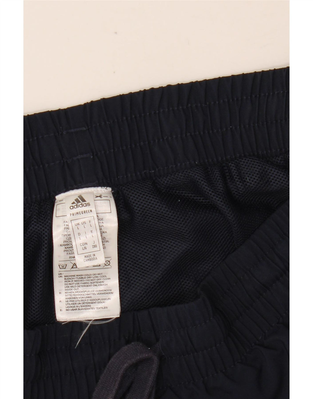 ADIDAS Short de sport Primegreen pour hommes, grand, bleu marine, polyester