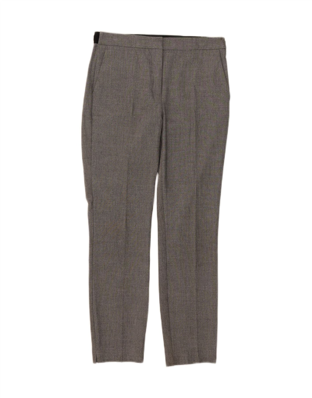 Zara Pantalon De Costume Slim Femme Petit W26 L27 Gris Polyester