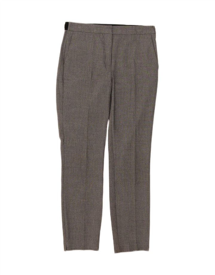 Zara Pantalon De Costume Slim Femme Petit W26 L27 Gris Polyester