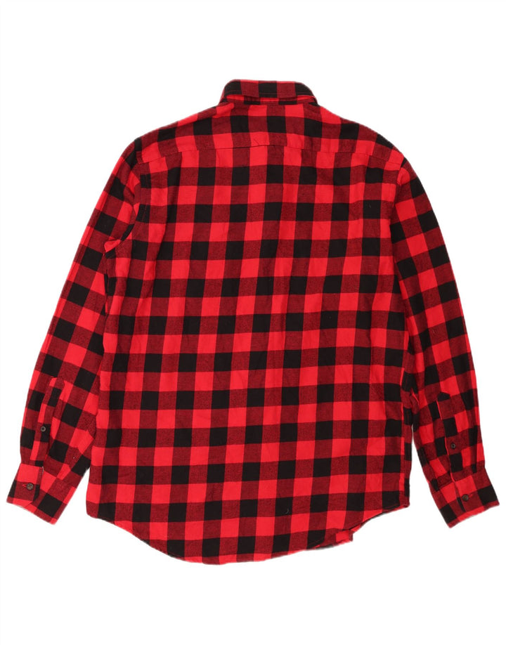 Izod Chemise Flanelle Homme Rouge Moyen Carreaux Coton