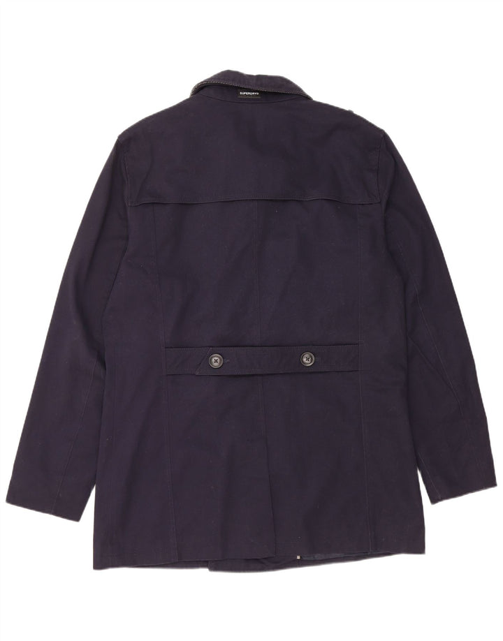 SUPERDRY Caban Homme UK 42 XL Bleu Marine Coton