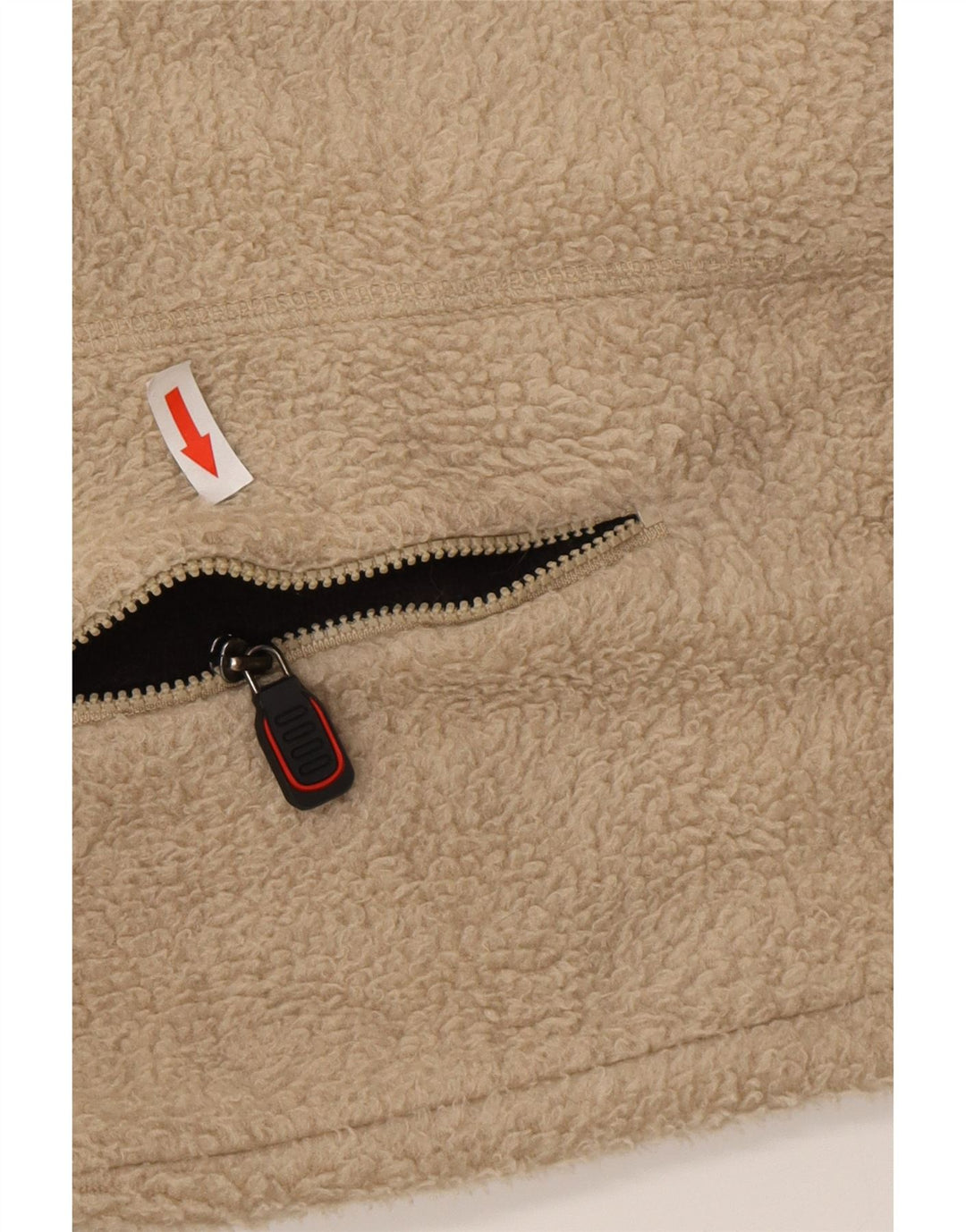 FILA Veste Polaire Homme UK 44 2XL Beige Colorblock Polyester