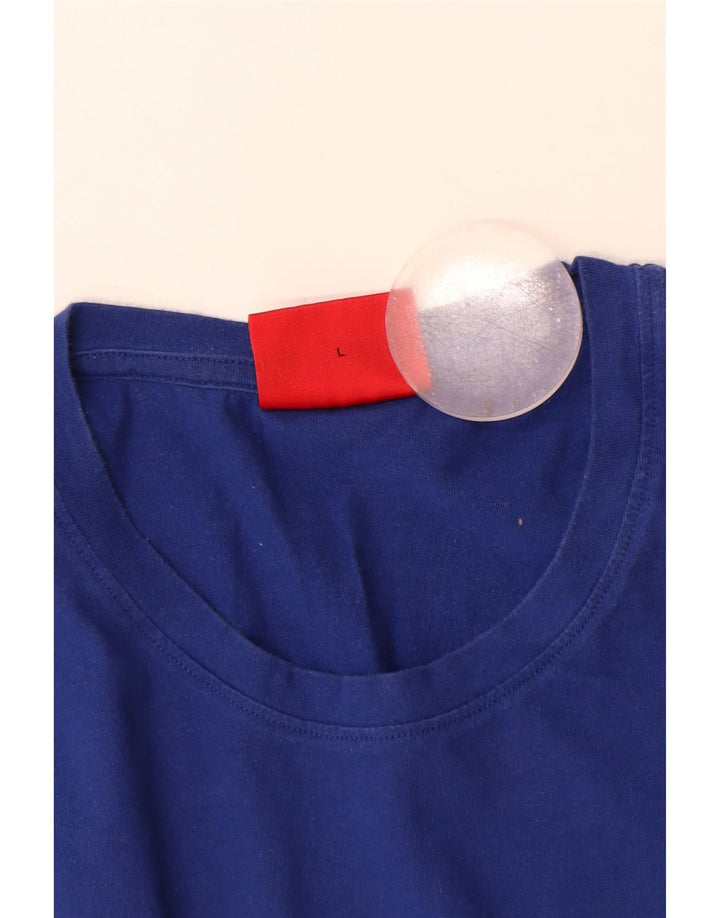 Hugo Boss Homme T-Shirt Top Large Bleu Coton