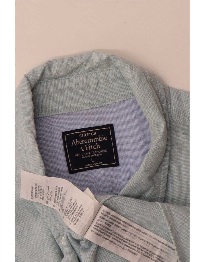 Abercrombie & Fitch Chemise Stretch Homme Grand Coton Bleu