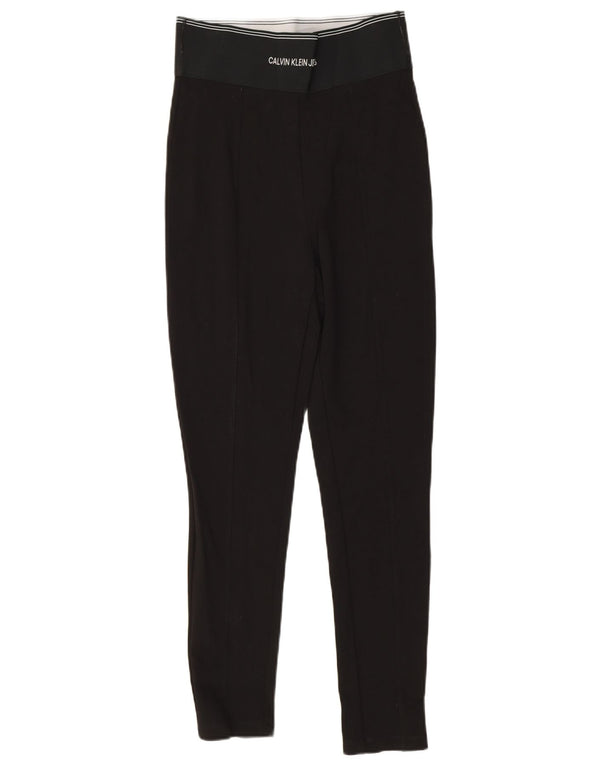 Calvin Klein Leggings graphiques pour femme UK 8 Small Noir Viscose
