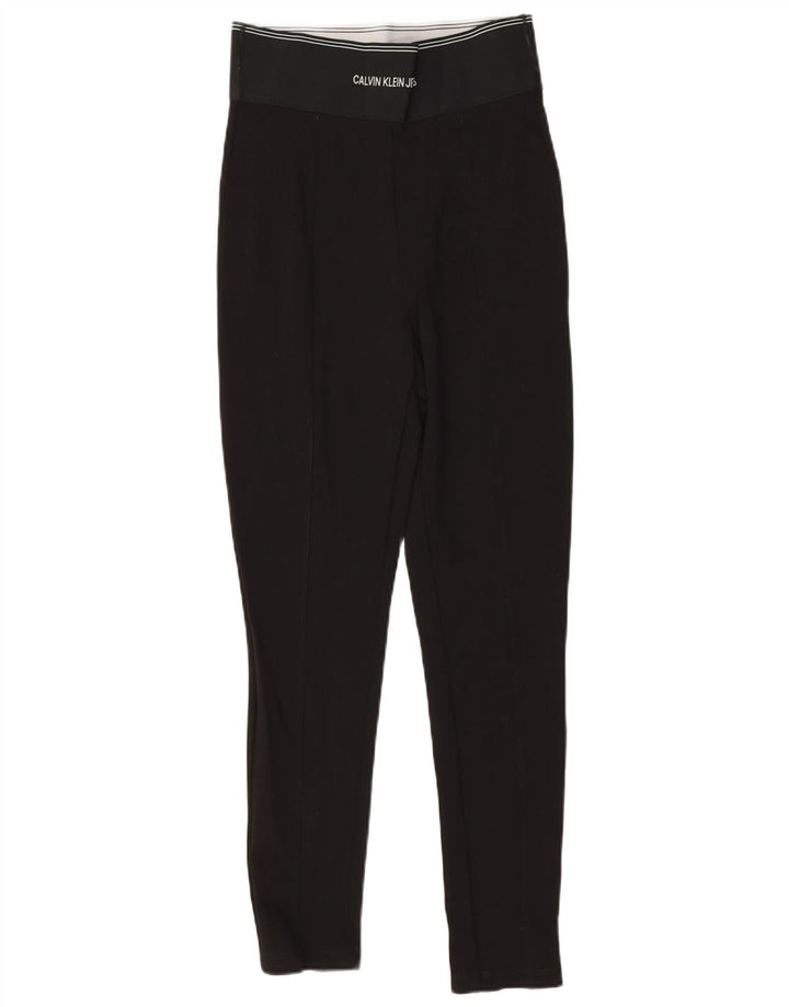 Calvin Klein Leggings graphiques pour femme UK 8 Small Noir Viscose