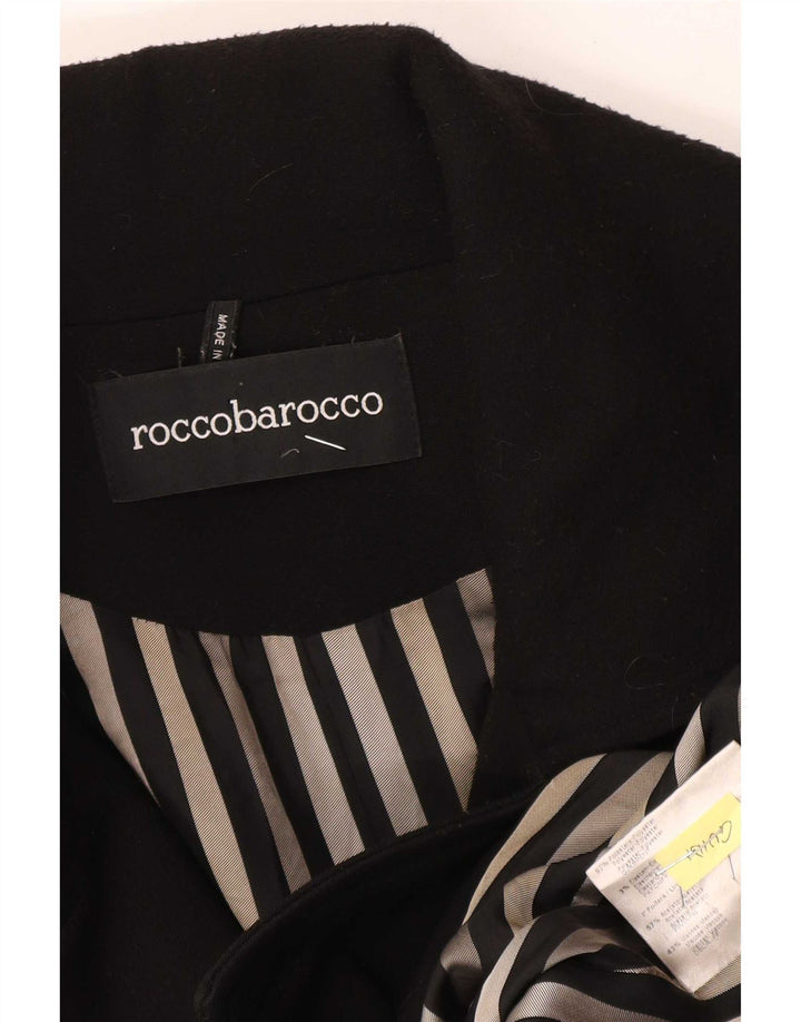 Roccobarocco Pardessus Femme IT 48 XL Noir Polyester