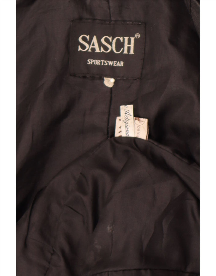 Sasch Veste en cuir pour femme UK 14 Grand cuir noir