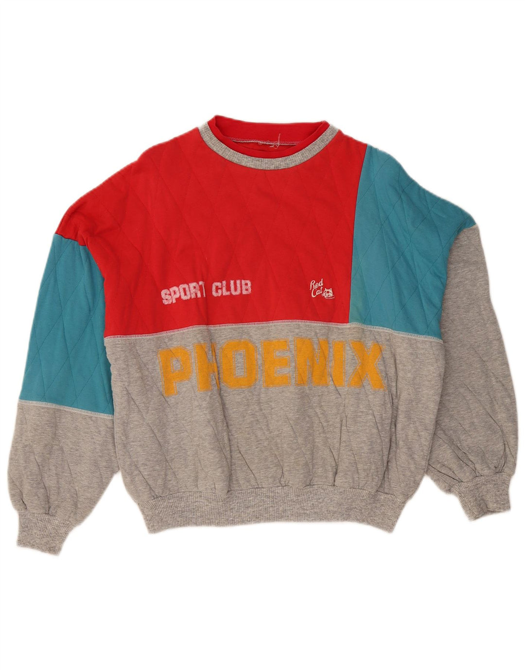 VINTAGE Femmes Phoenix Graphic Sweatshirt Jumper UK 16 Large Gris