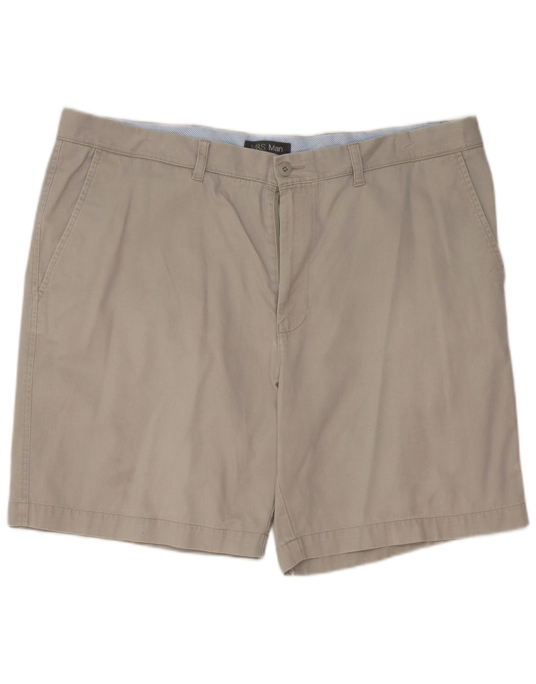 Marks & Spencer Short Chino Homme W42 2XL Gris Coton
