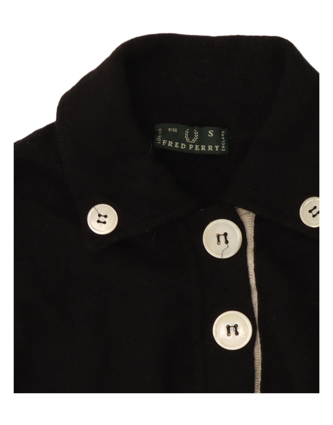 FRED PERRY Polo Femme UK 10 Petit Noir