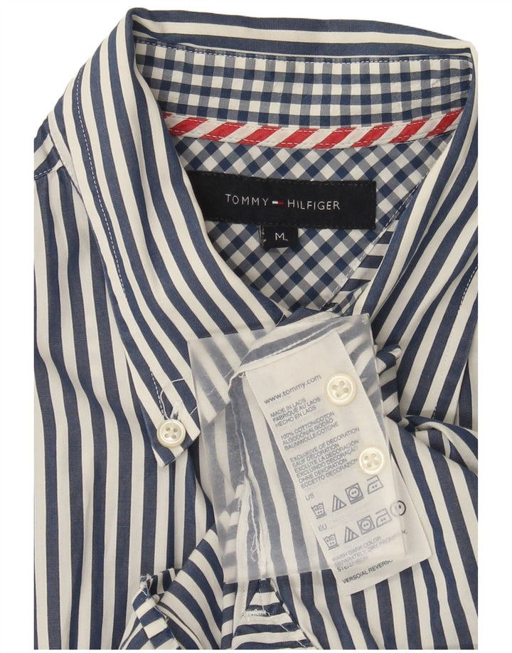 Tommy Hilfiger Chemise Homme Bleu Moyen Rayé Coton