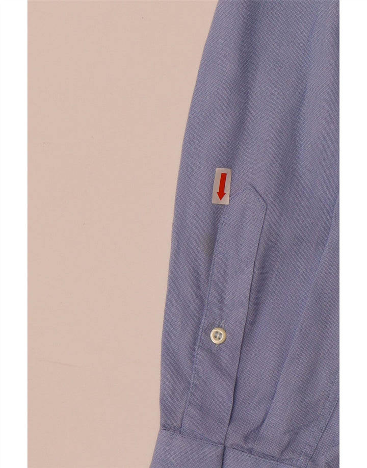 Roccobarocco Chemise Homme Taille 42 16 1/2 Grand Coton Bleu