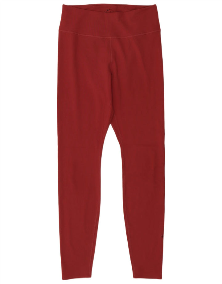 Nike Leggings Femme UK 12 Polyester Bordeaux Moyen