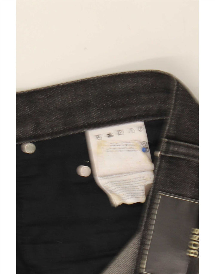 Hugo Boss Jean droit W38 L26 en coton noir pour homme