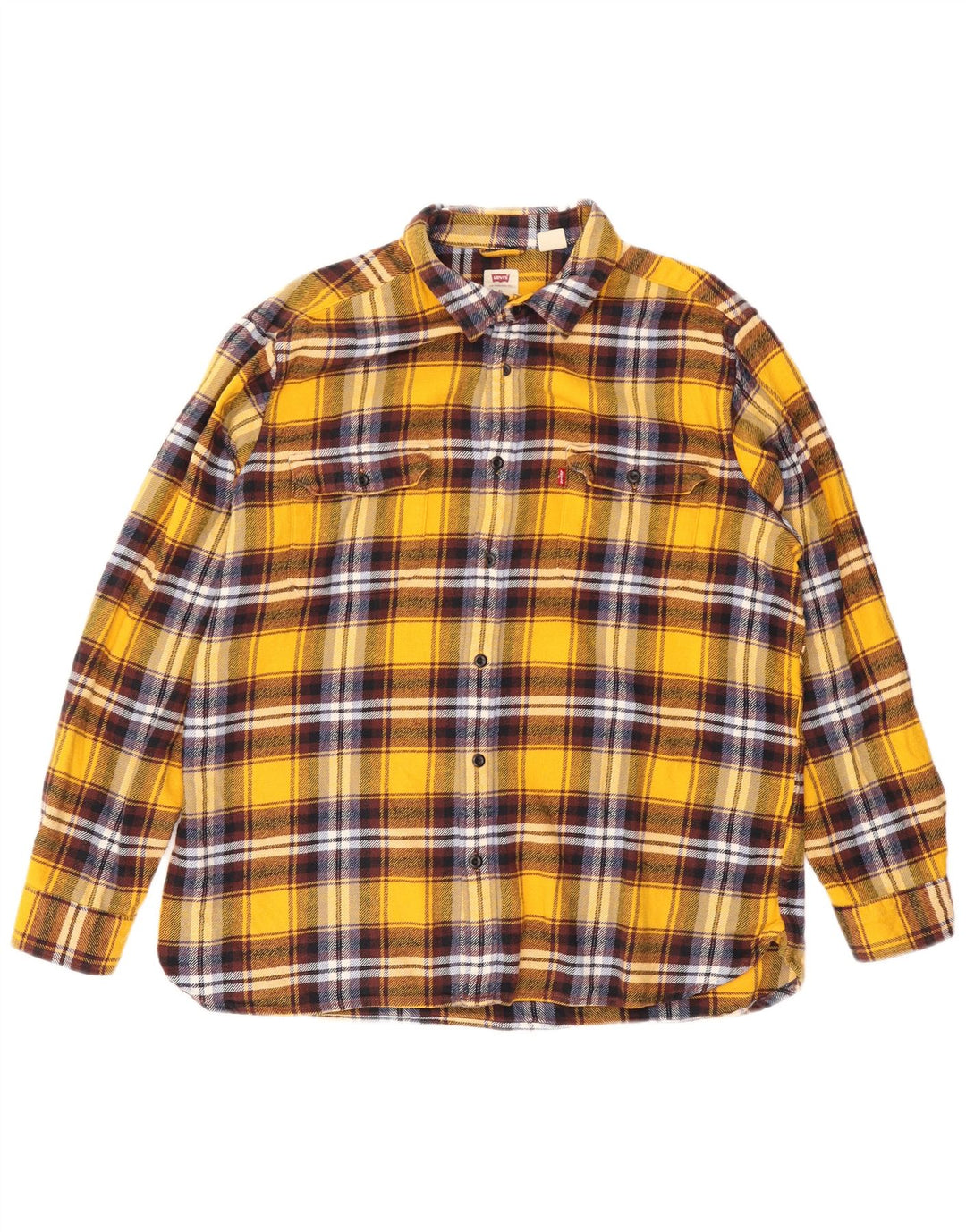 Levi's Chemise Standard Fit Flannel Homme Jaune Plaid Coton