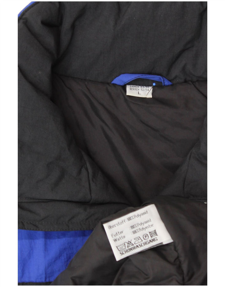 VINTAGE Veste de ski à capuche homme UK 40 Grand Bleu Polyamide