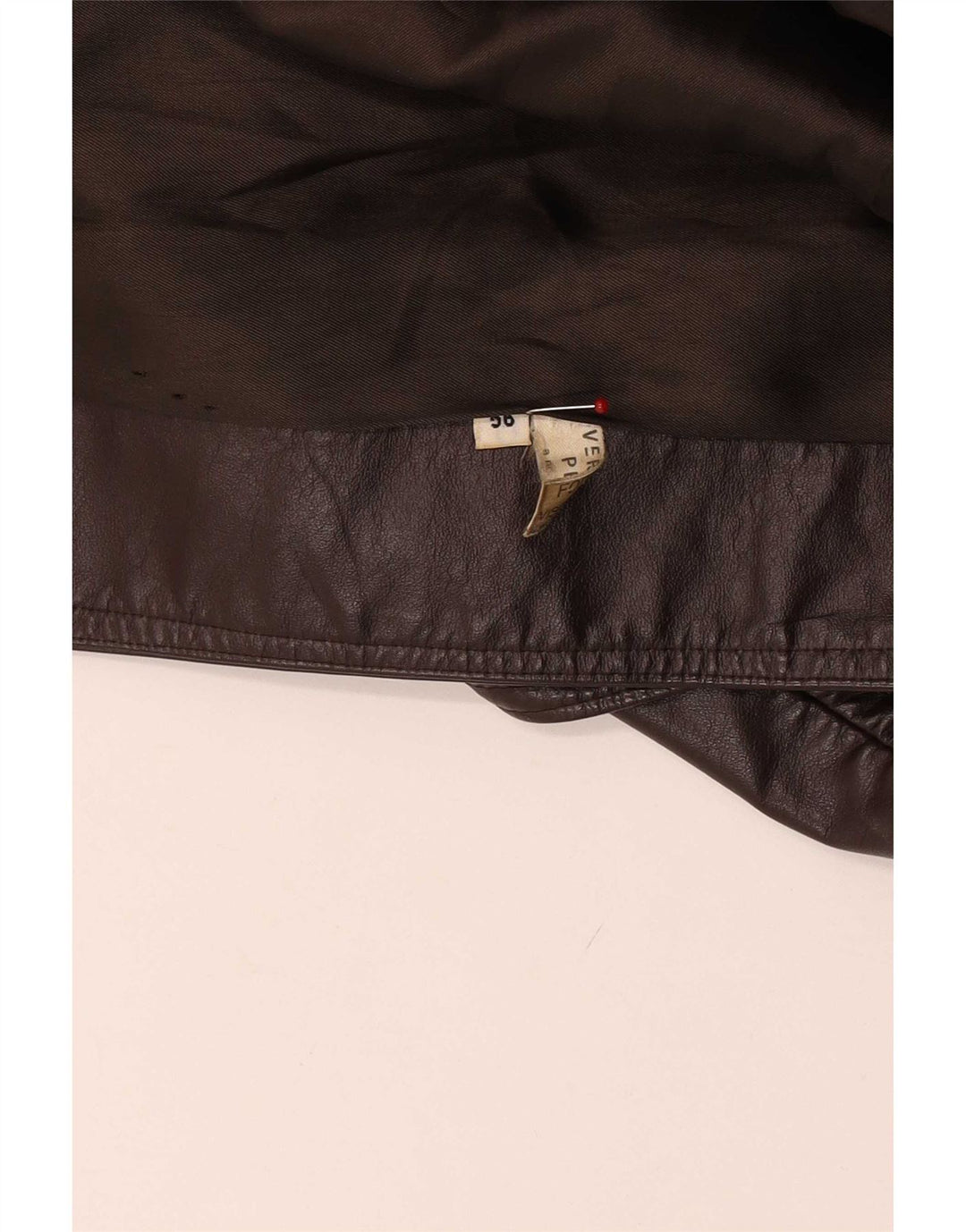 Manteau Double Boutonnage En Cuir Vintage Pour Homme IT 56 2XL Marron Classique