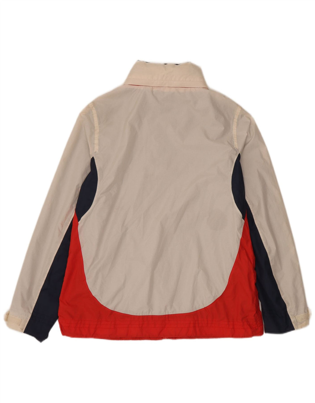 Weird Fish Veste coupe-vent à capuche pour femme UK 14 Large Blanc Colorblock