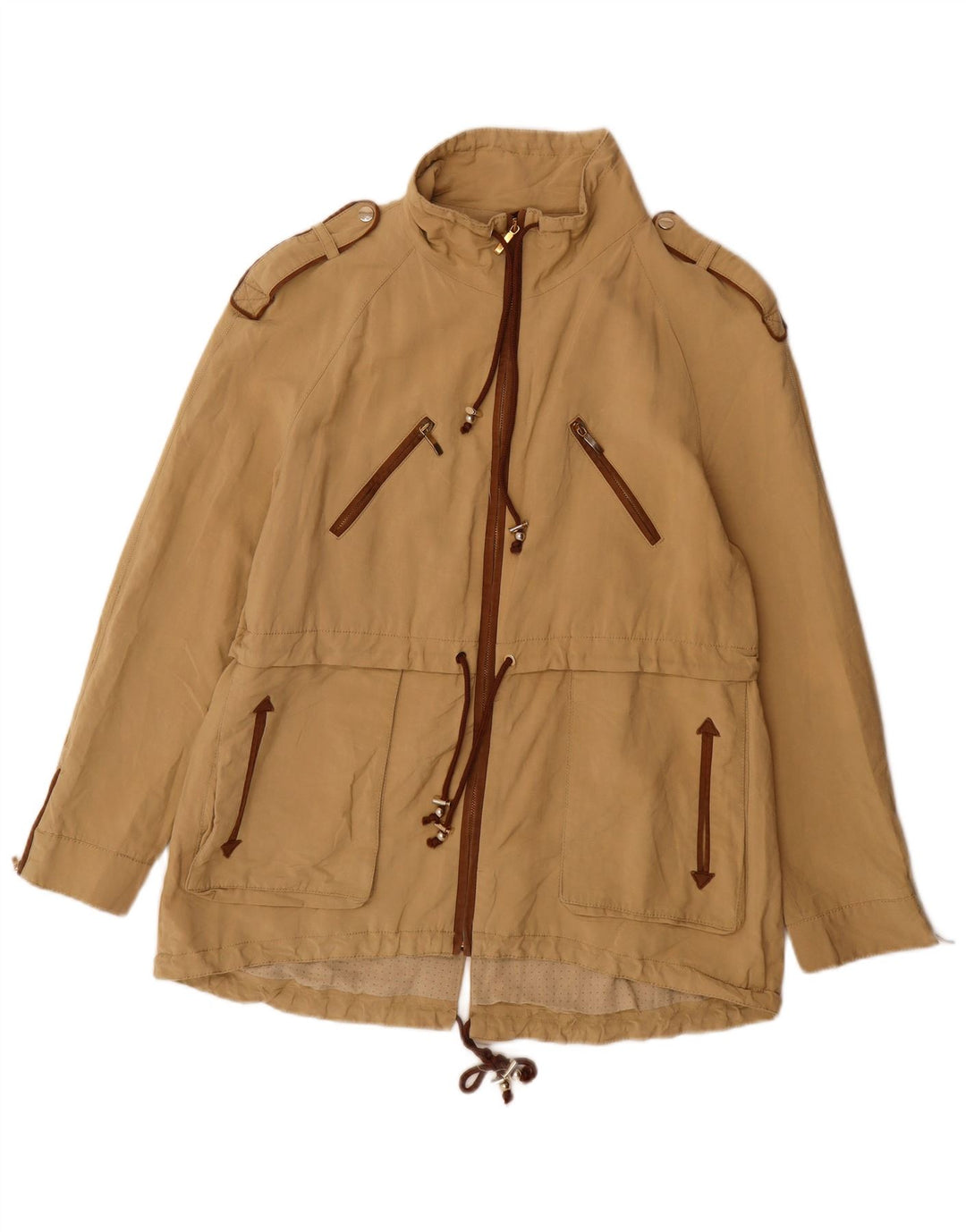 Zara Veste Militaire Femme UK 18 XL Beige
