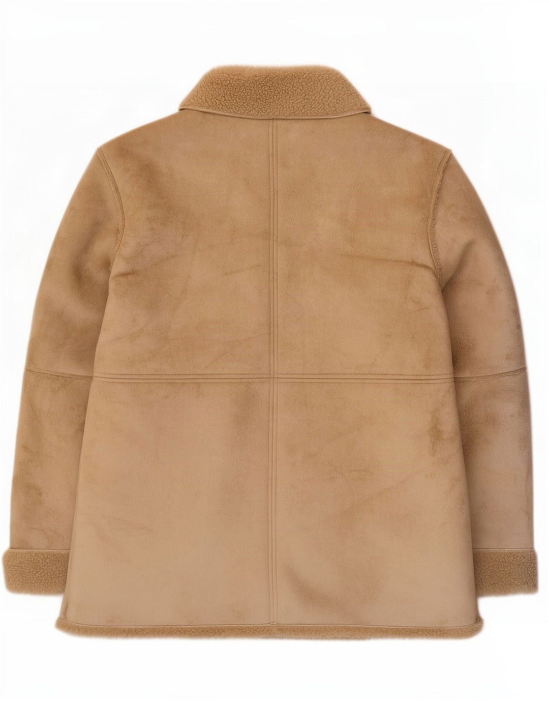 David Barry Veste Sherpa Femme UK 16 Large Beige Polyester