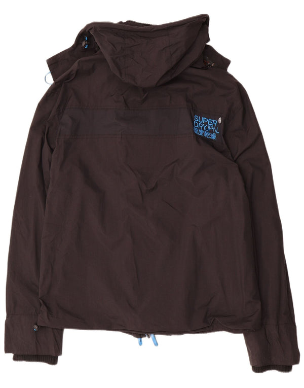 Superdry Veste de pluie à capuche Windcheater Graphic pour homme UK 44 2XL Noir Nylon