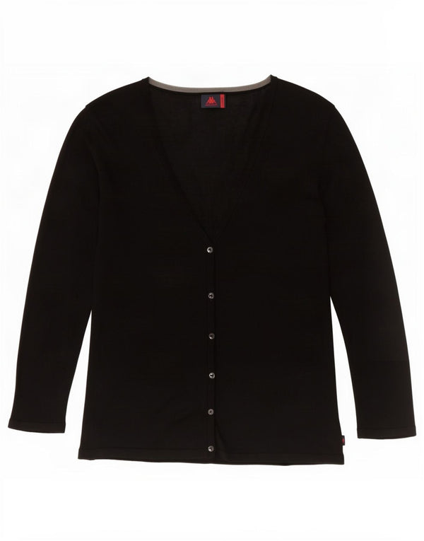 Kappa Womens Cardigan Sweater UK 14 Grande laine noire